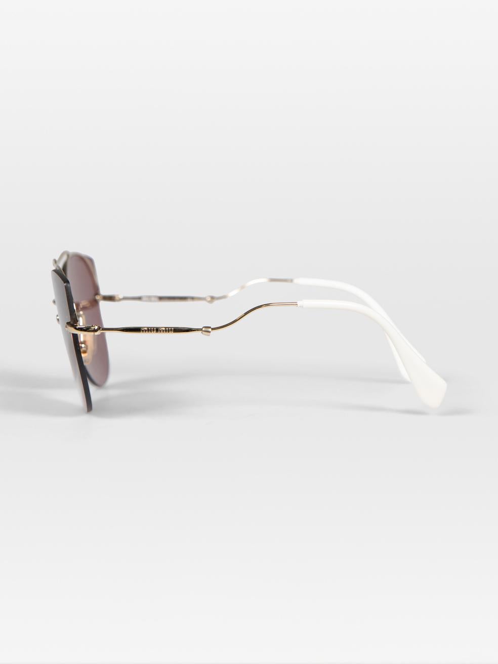 Miu Miu Rose Tinted Cat Eye Sunglasses In Good Condition For Sale In London, GB