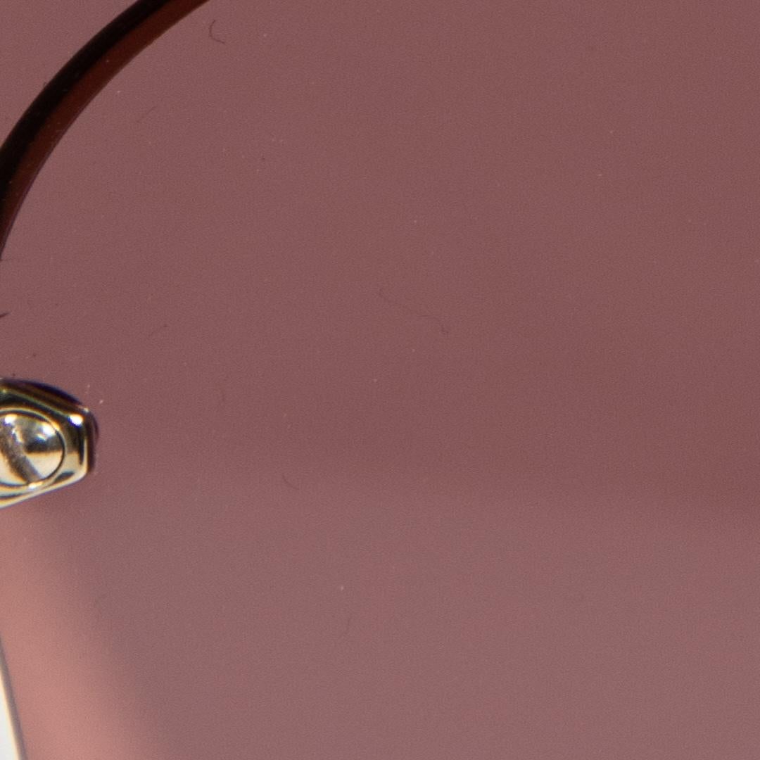 Women's Miu Miu Rose Tinted Cat Eye Sunglasses For Sale