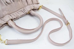 Miu Miu Ruffled 2way 2180112 Light Pink/Lavendar Leather Tote