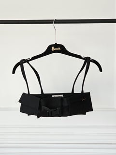 Miu Miu Runway schwarzes Bandeau-Top getragen von Bella Hadid. IT42 - passend für EU 36/38