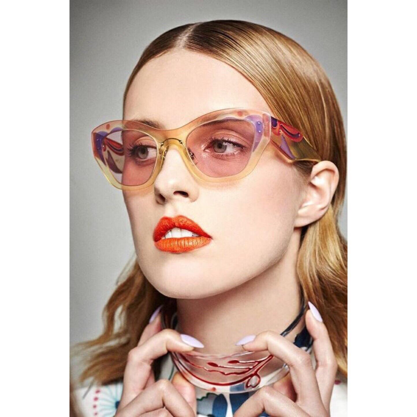 Modern Miu Miu Runway Lucite Painted Choker Necklace, 2014 For Sale