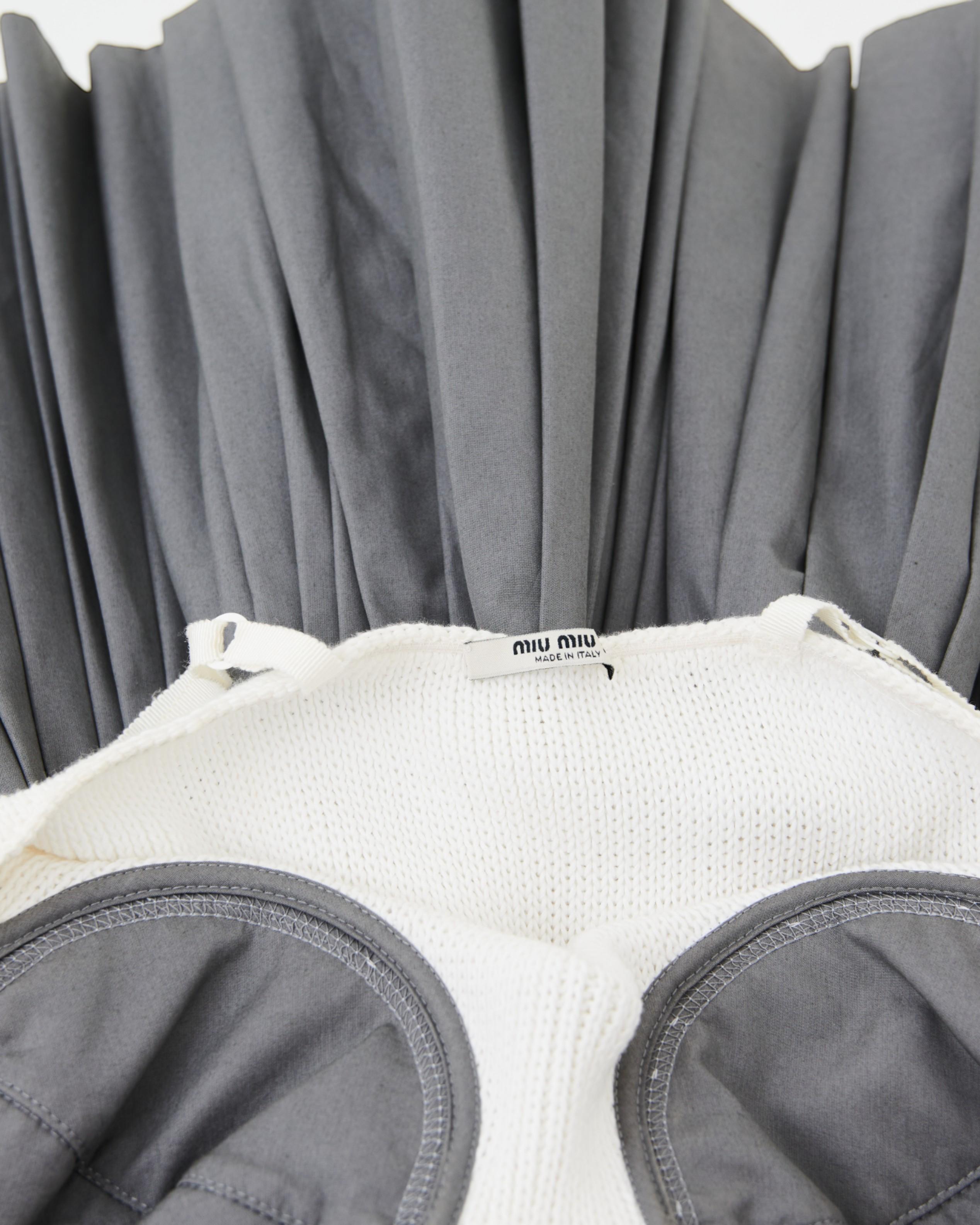 Miu Miu S/S 2003 Sleeveless White Mini Dress en venta 3