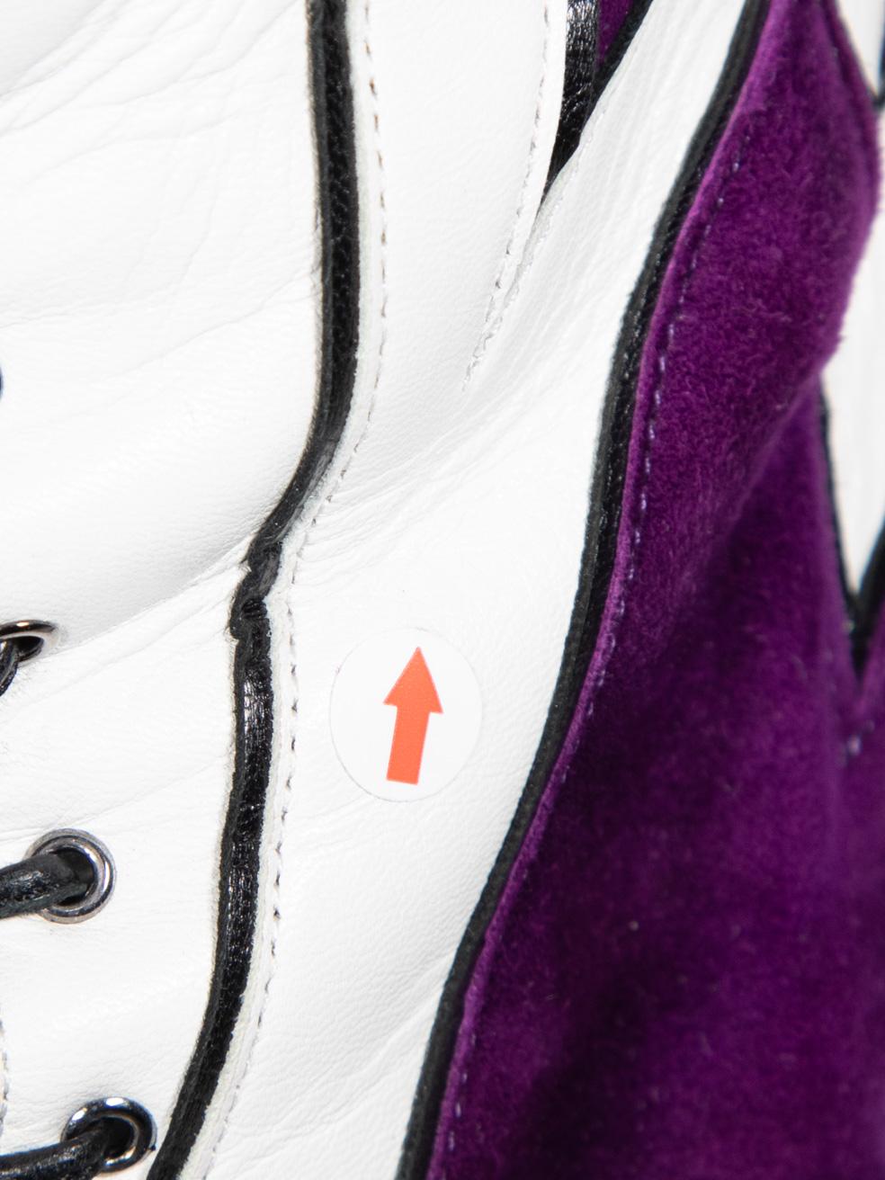 Miu S/S 2016 Runway Bottes en daim violet Taille IT 37,5 en vente 2