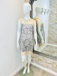 Miu Miu Sequin & Mesh Dress