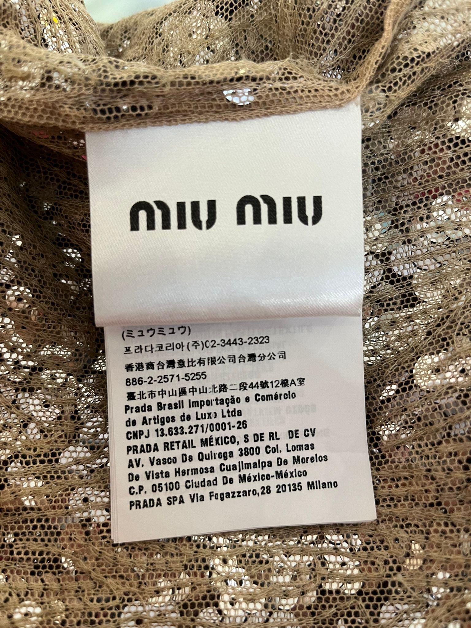 Women's Miu Miu Sequin & Mesh Dress