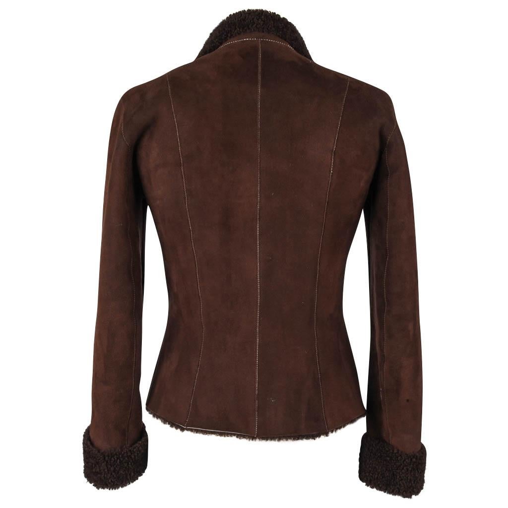 miu miu brown leather jacket