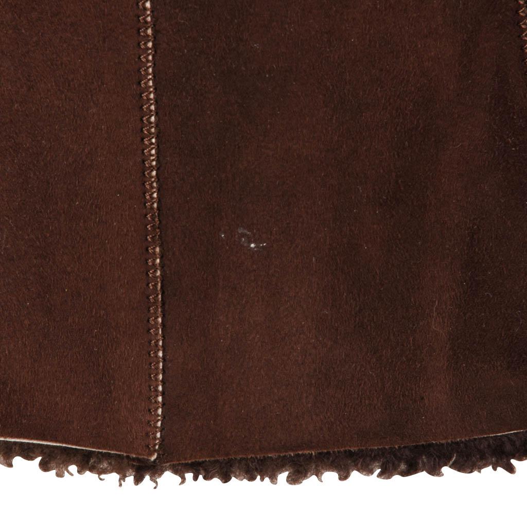 Women's Miu Miu Shearling Vintage Jacket Rich Brown Zip Front  42 / 6   For Sale