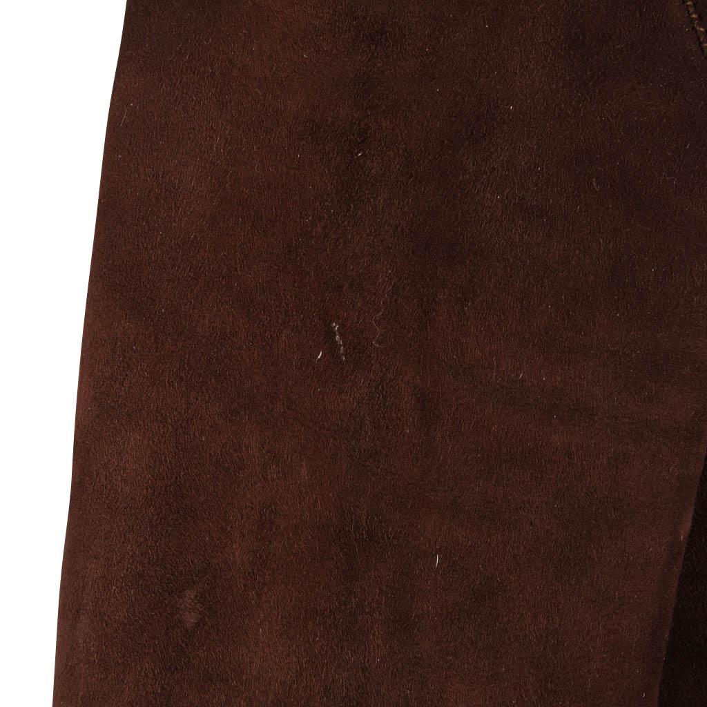 Miu Miu Shearling Vintage Jacket Rich Brown Zip Front  42 / 6   For Sale 1