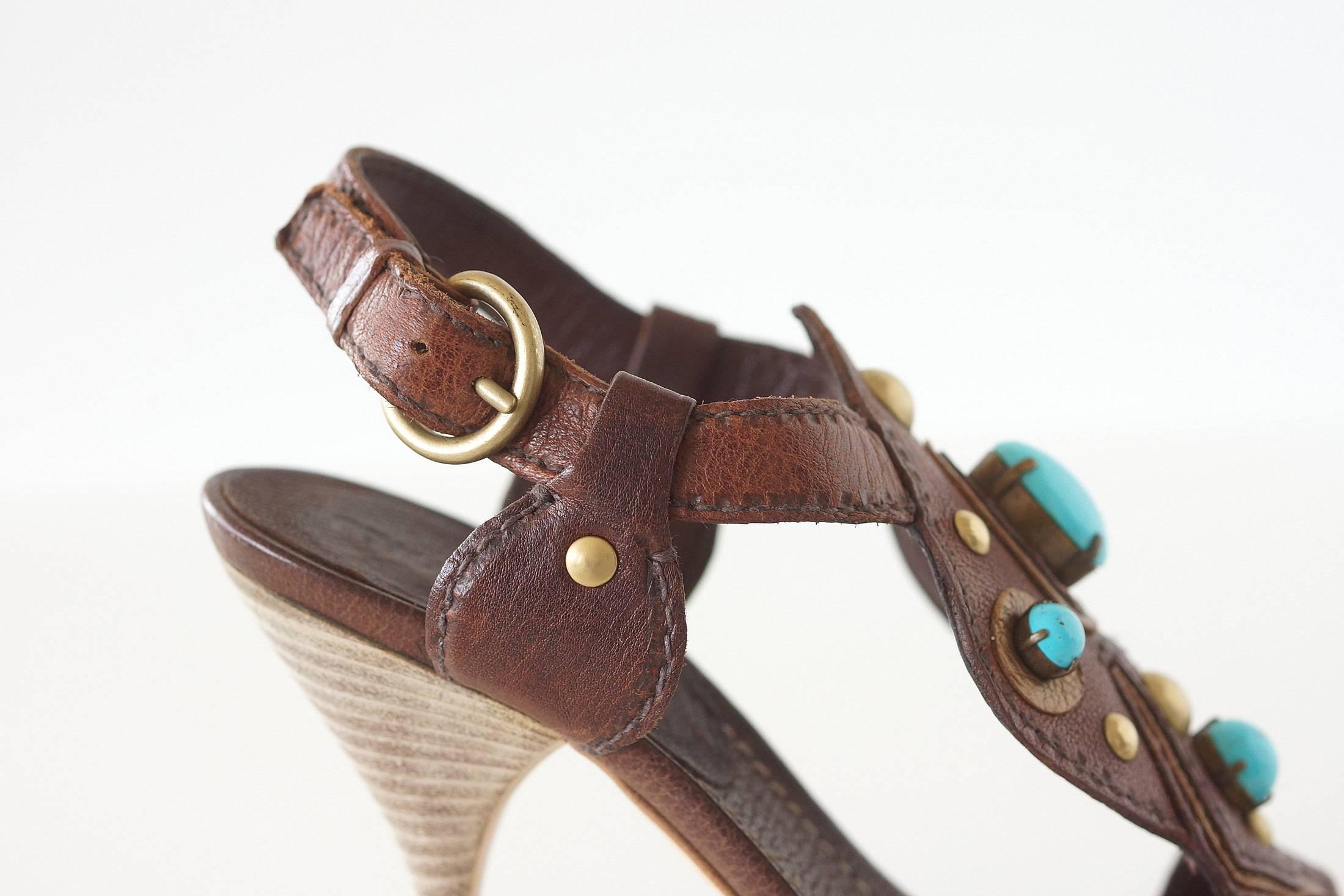 turquoise sandal