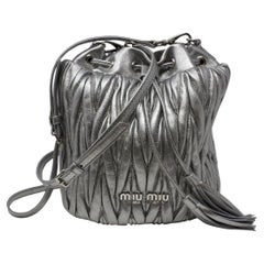 Miu Miu Silver Bucket Bag