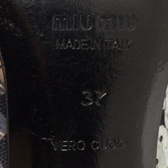 Miu Miu Silver Sequin Round Toe Pumps Size 37