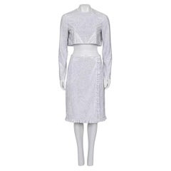Miu Miu Silver Skirt Suit Sz.38