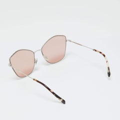 Miu Miu Silver Tone/Pink SMU60V Cat Eye Sunglasses