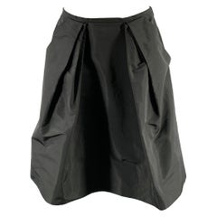 MIU MIU Size 0 Black Nylon Blend High Waisted Mini Skirt