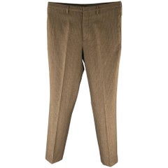 MIU MIU Size 33 Brown Tan Heather Wool Blend Dress Pants