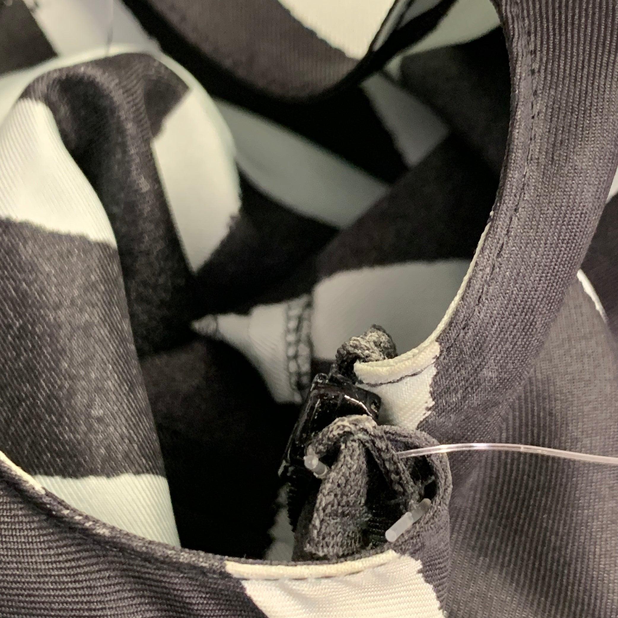 MIU MIU Size 4 Black Light Blue Silk Stripe Cowl Collar Dress For Sale 2