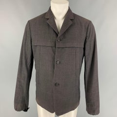 MIU MIU Size 40 Grey Wool Single Breasted Jacket