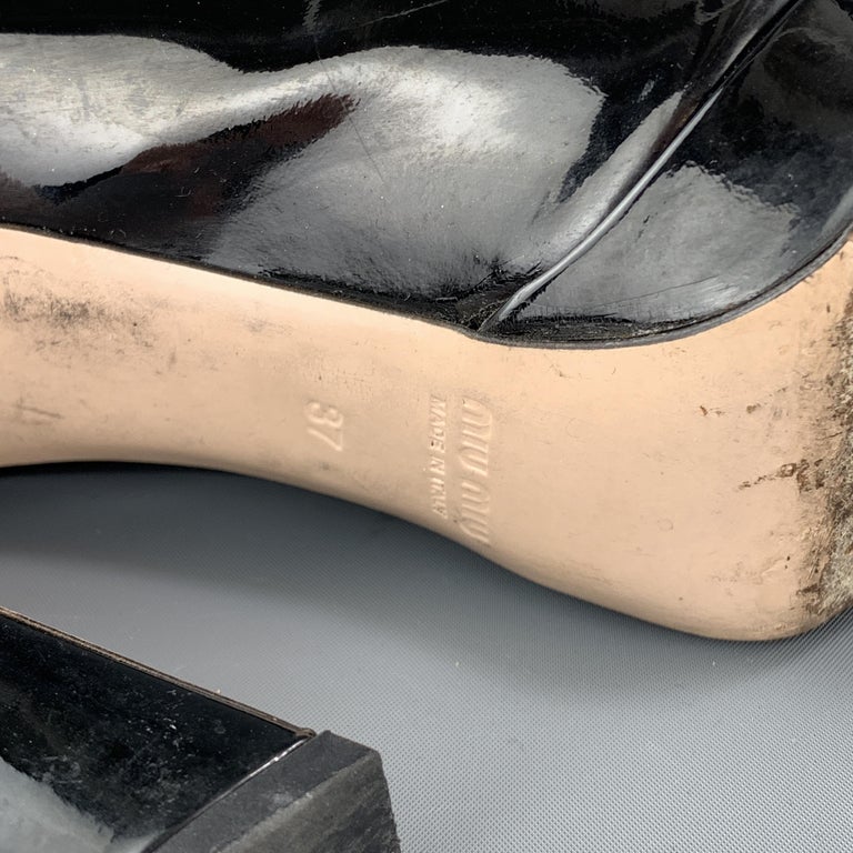 miu miu leather platform pumps