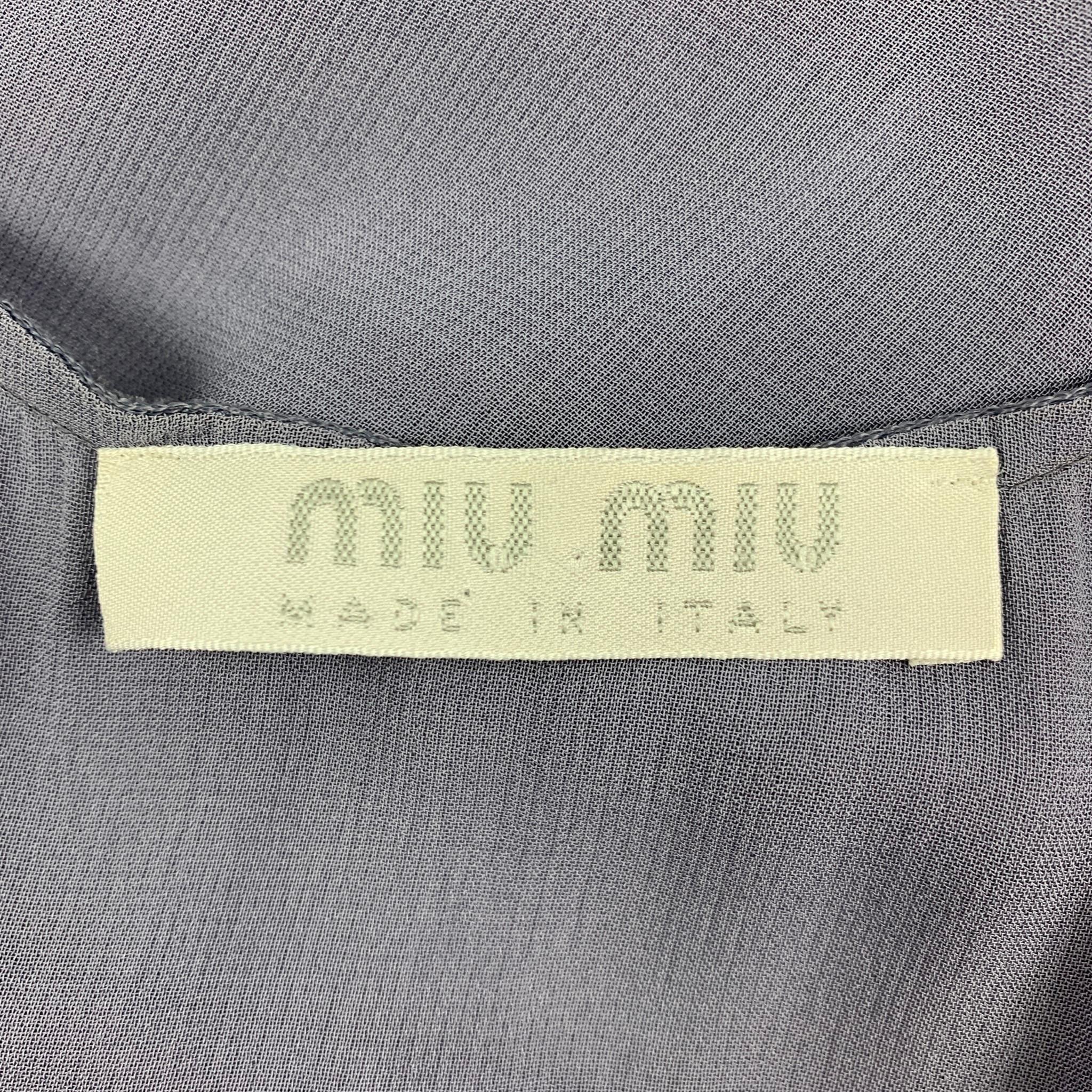 MIU MIU Size S Lilac Rayon Slip Dress 2