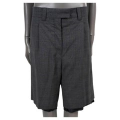 MIU MIU Slate grey wool 2022 BEMUDA Shorts Pants 40 S