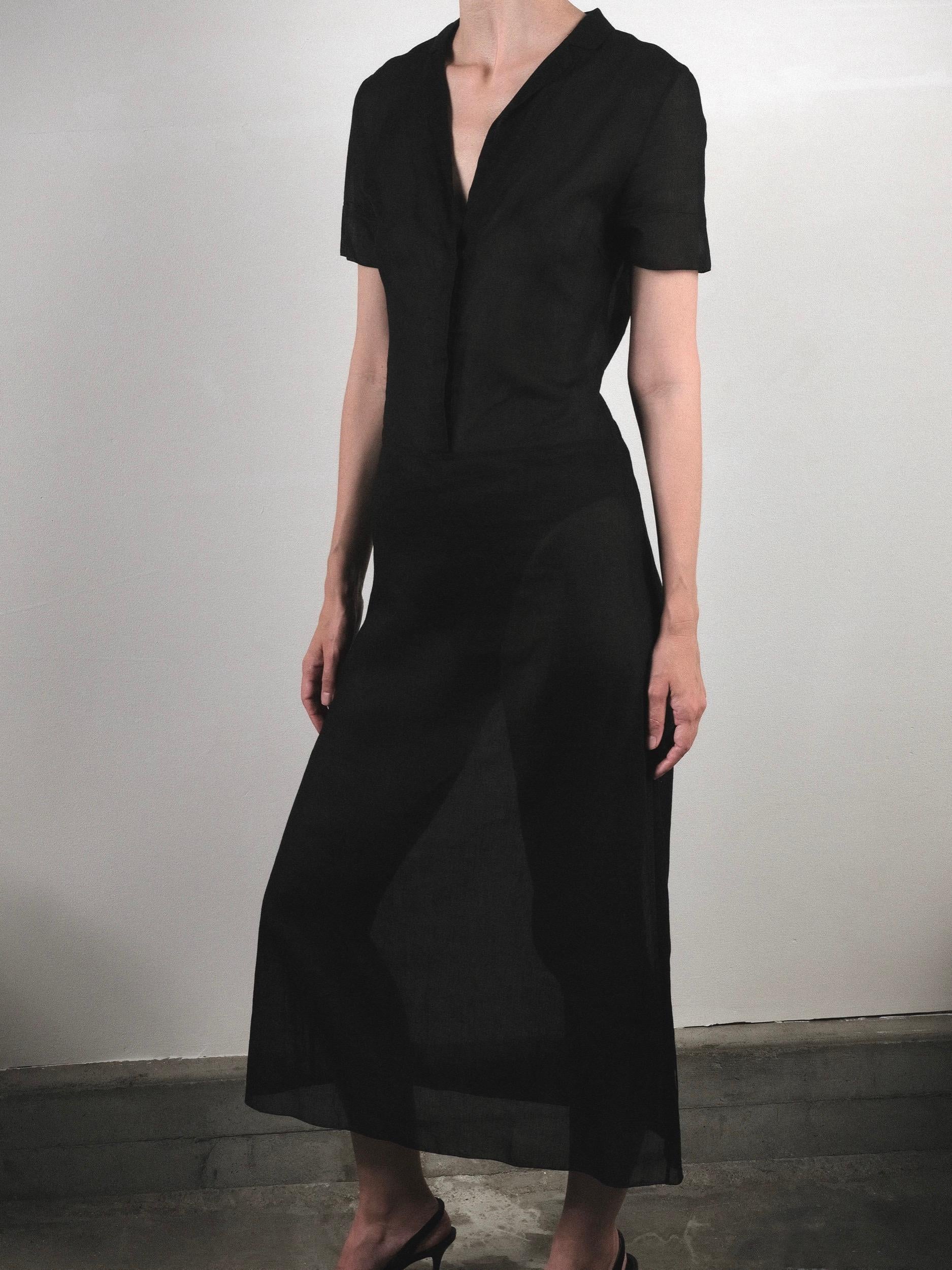 Miu Miu Spring/Summer 1997 Sheer Black Cotton Dress IT42 Runway Documented 7