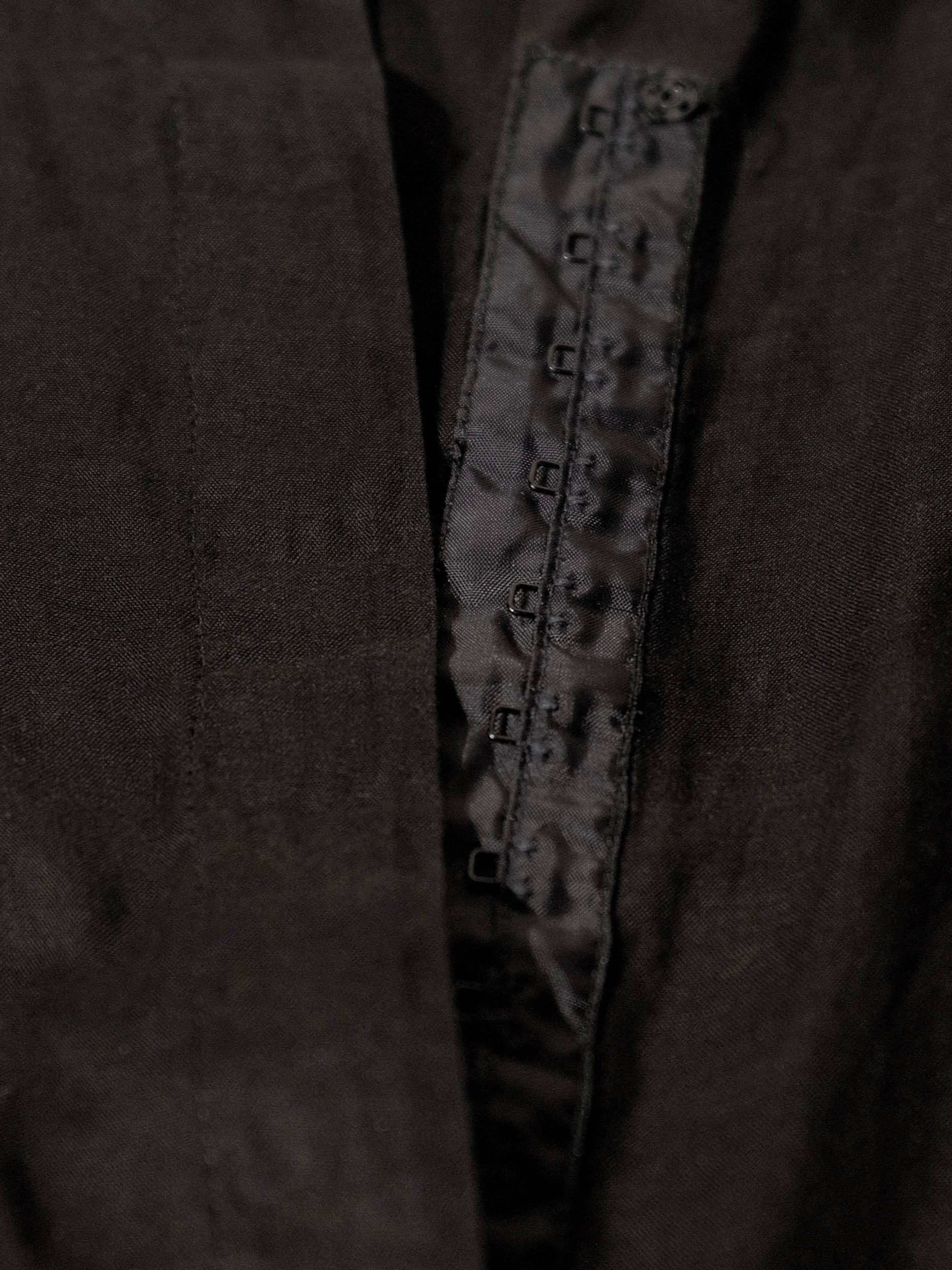 Miu Miu Spring/Summer 1997 Sheer Black Cotton Dress IT42 Runway Documented 1