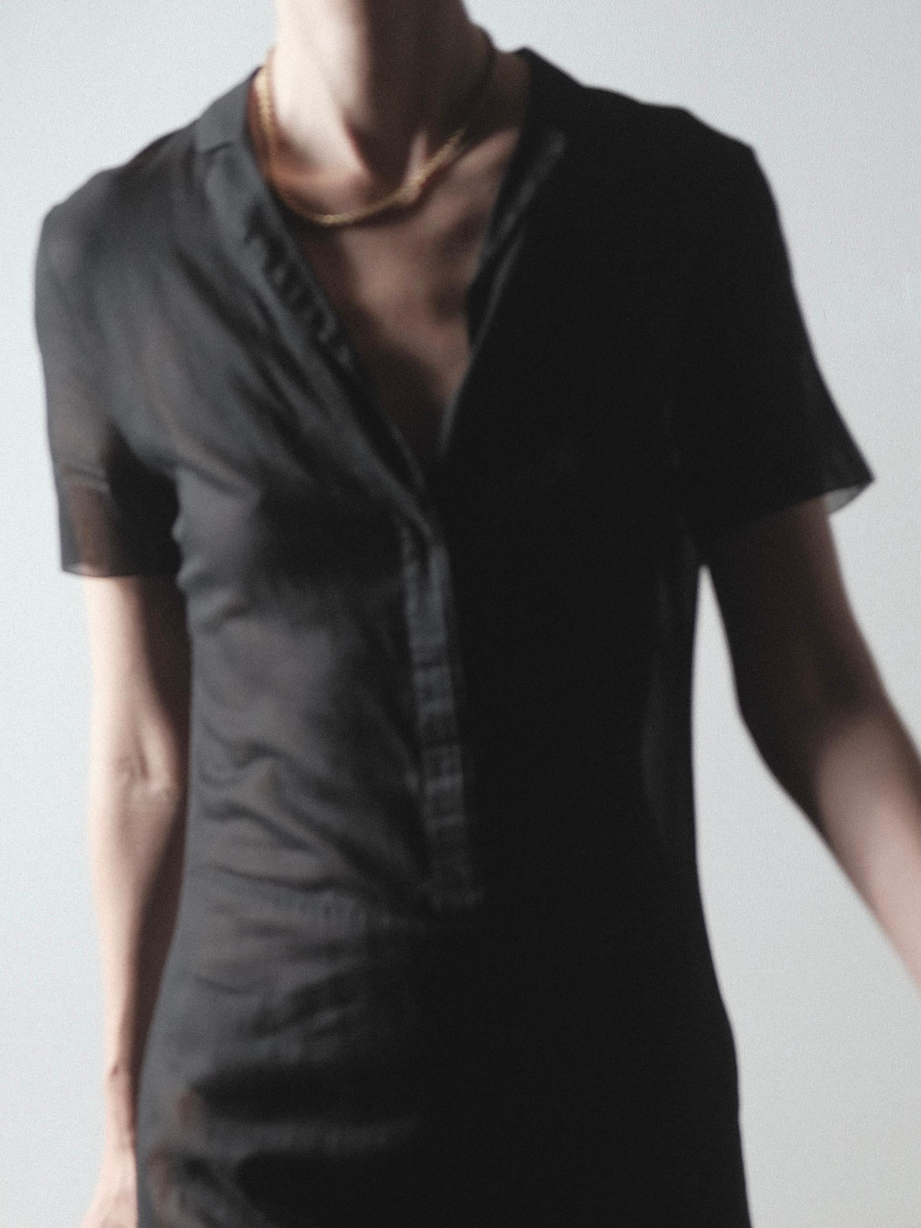 Miu Miu Spring/Summer 1997 Sheer Black Cotton Dress IT42 Runway Documented 5