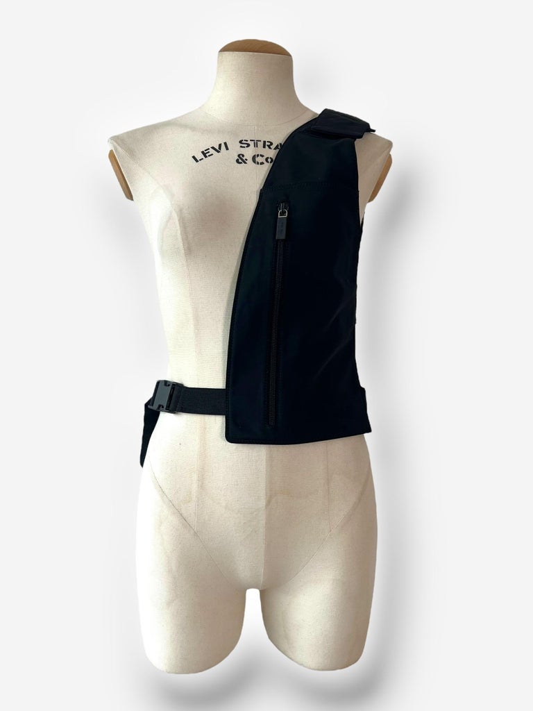 Miu Miu Spring/Summer 1999 Black Chest Rig Bag – Military