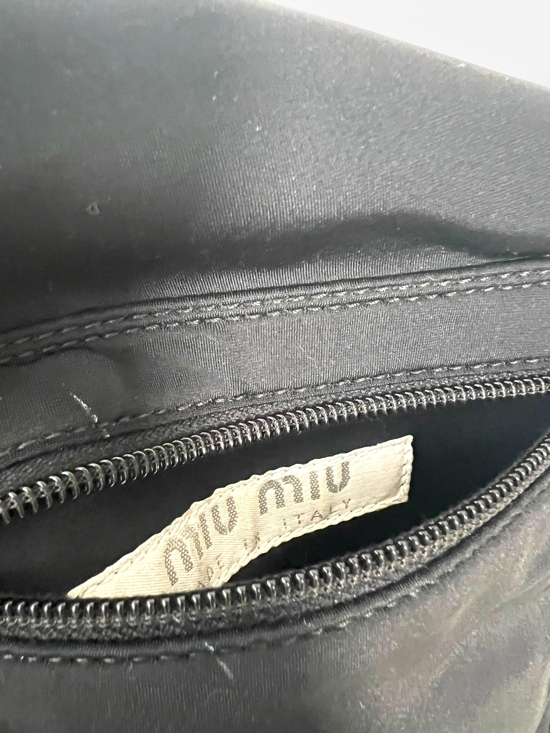 Miu Miu Spring/Summer 1999 Black Chest Rig Bag – Military-Inspired Utility For Sale 1