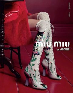 Miu Miu SS2014 Knöchelhohe Stiefel mit Blumenmuster (39)