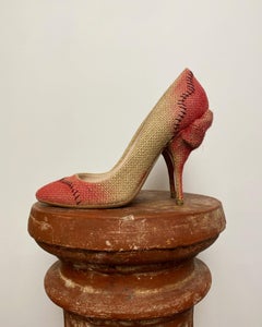 MIU MIU Stitched Raffia Pumps SS2009