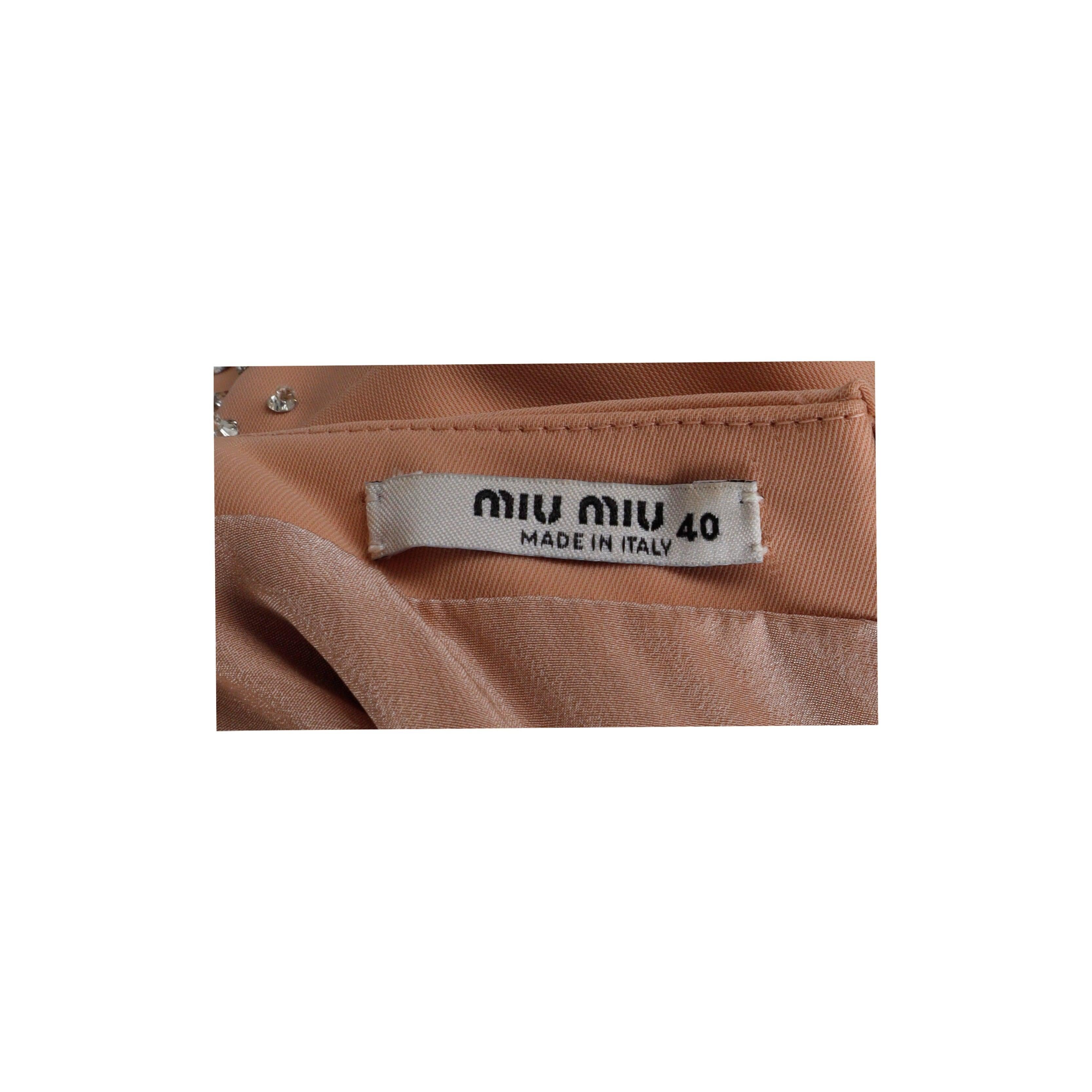 Women's Miu Miu Stone Embellished Short Dress - '10s For Sale