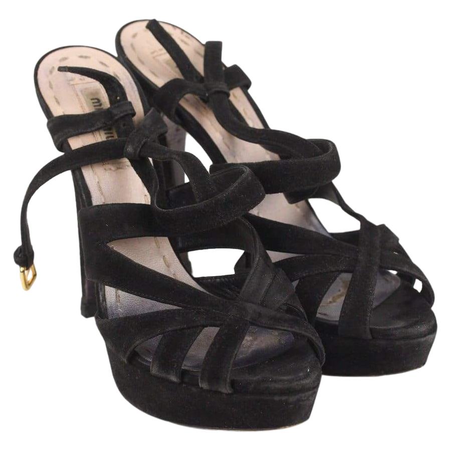 Miu Miu Strappy Sandals Pumps Heels Size 38.5