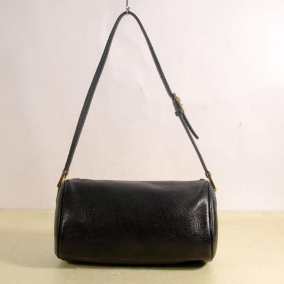 Miu Miu Studded Cyllinder Boston 868837 Black Leather Shoulder Bag 3