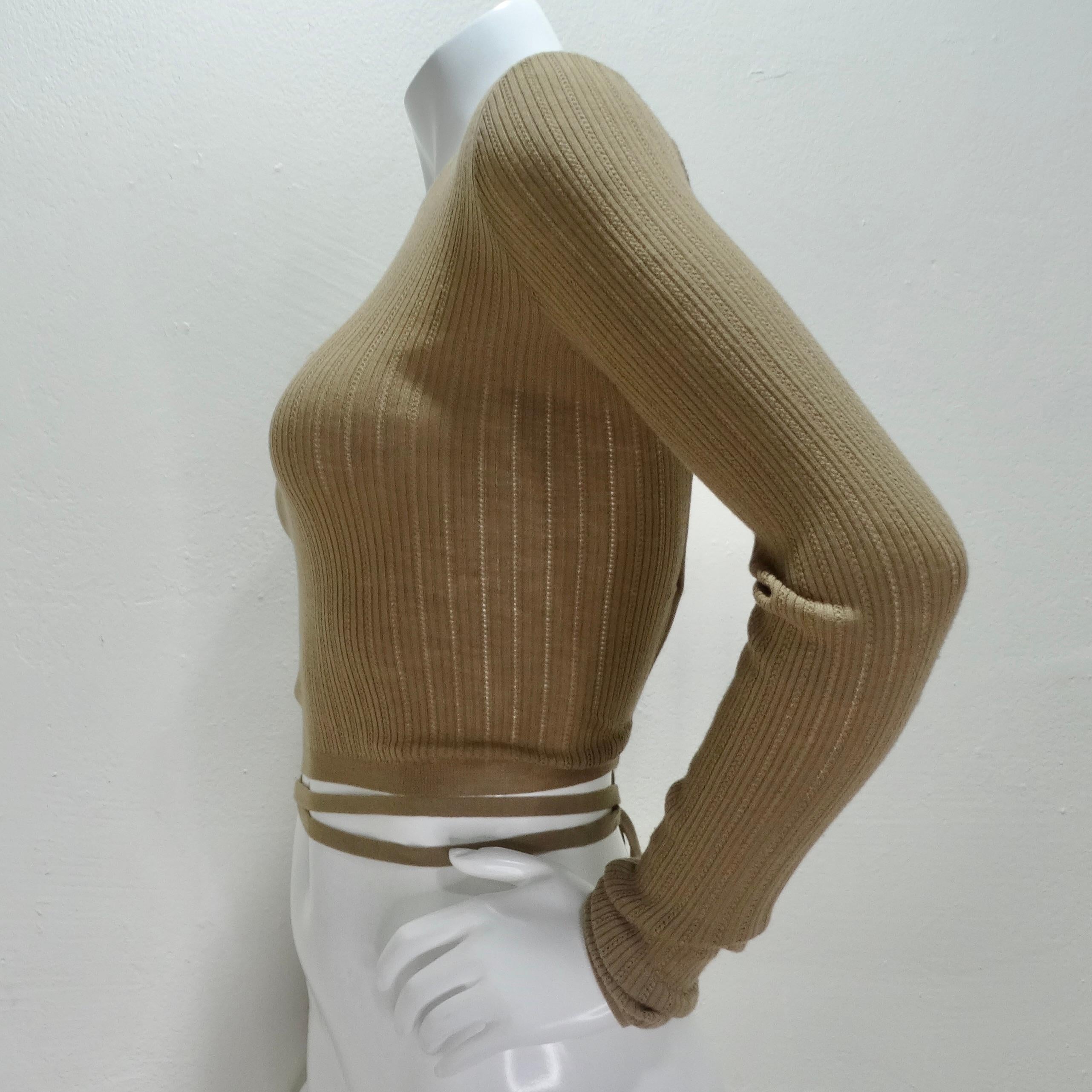 Miu Miu Superfine Wool Cross Back Sweater For Sale 3
