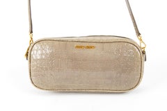 Miu Miu Taupe Leather Small Camera Shoulder Bag