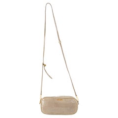 Miu Miu Taupe Leather Small Camera Shoulder Bag