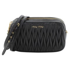 Miu Miu Tech Crossbody Bag Matelasse Leather Small