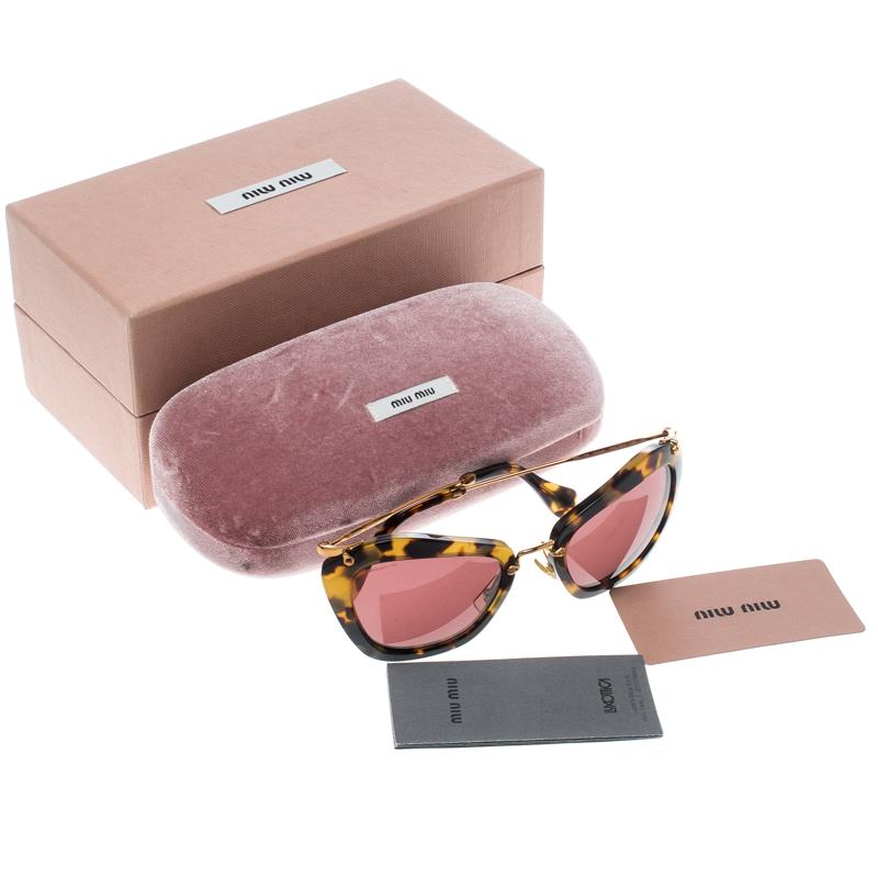 Miu Miu Tortoise/Pink SMU10N Cat Eye Sunglasses 2