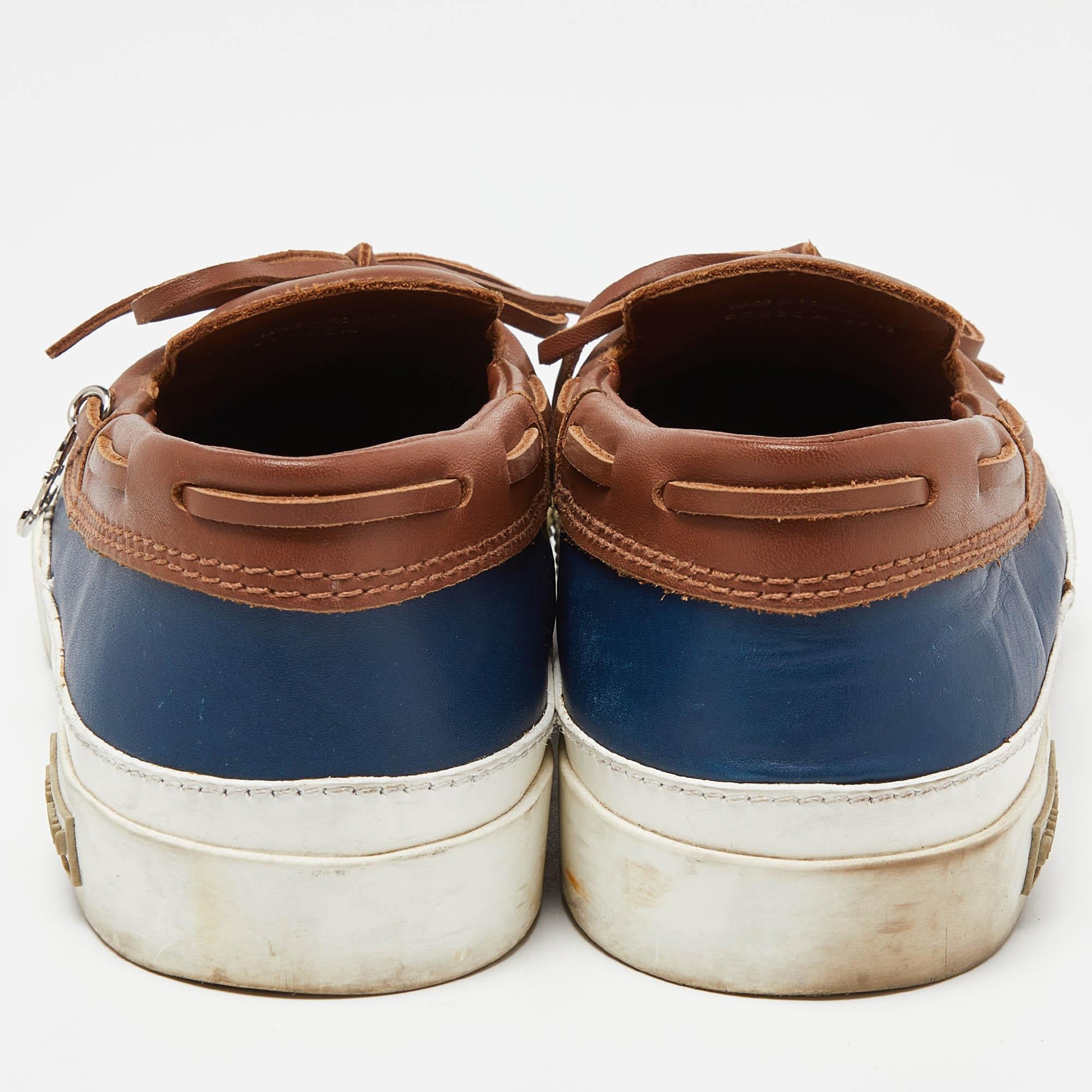 Women's Miu Miu Tri Color Leather Slip On Sneakers Size 39.5