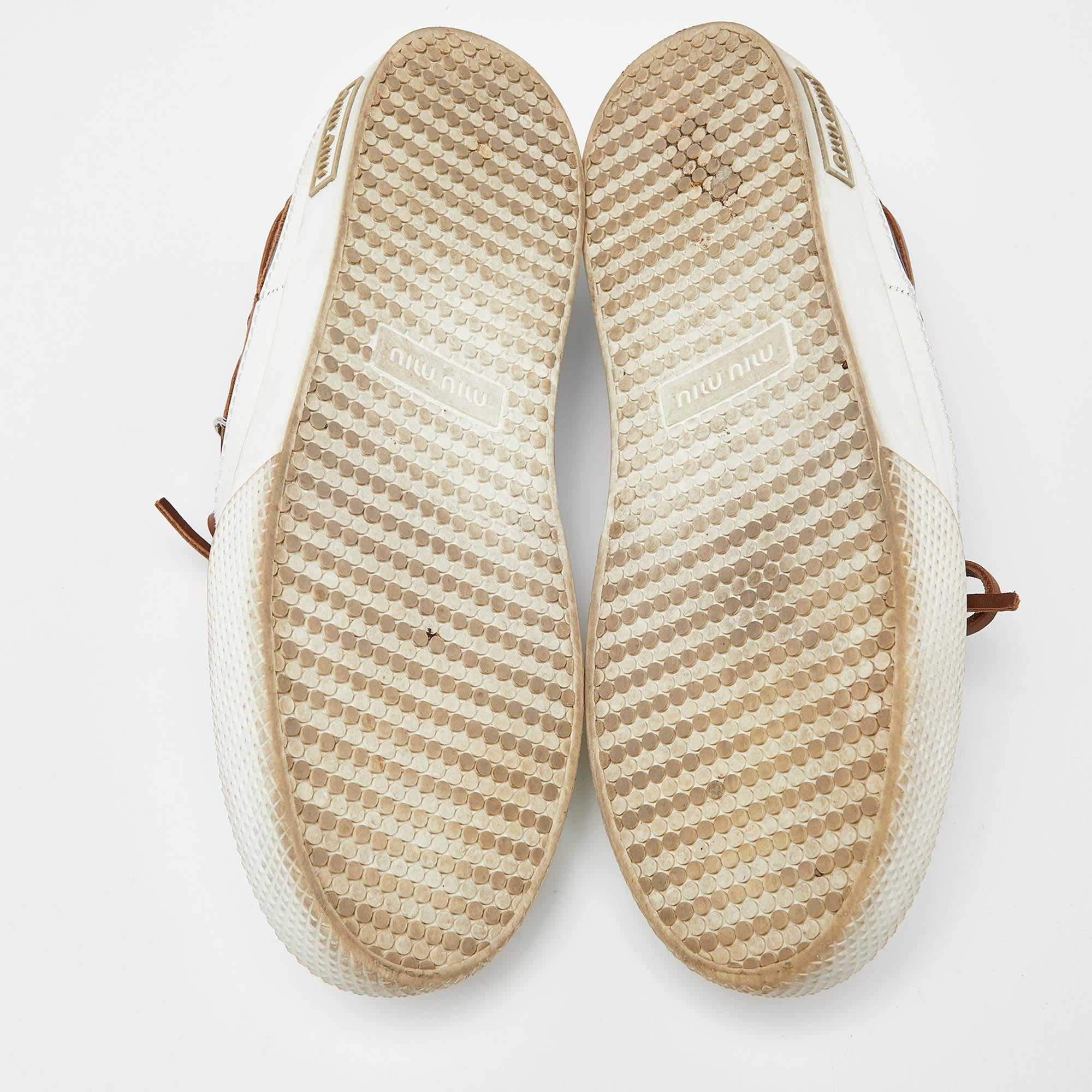 Miu Miu Tri Color Leather Slip On Sneakers Size 39.5 1