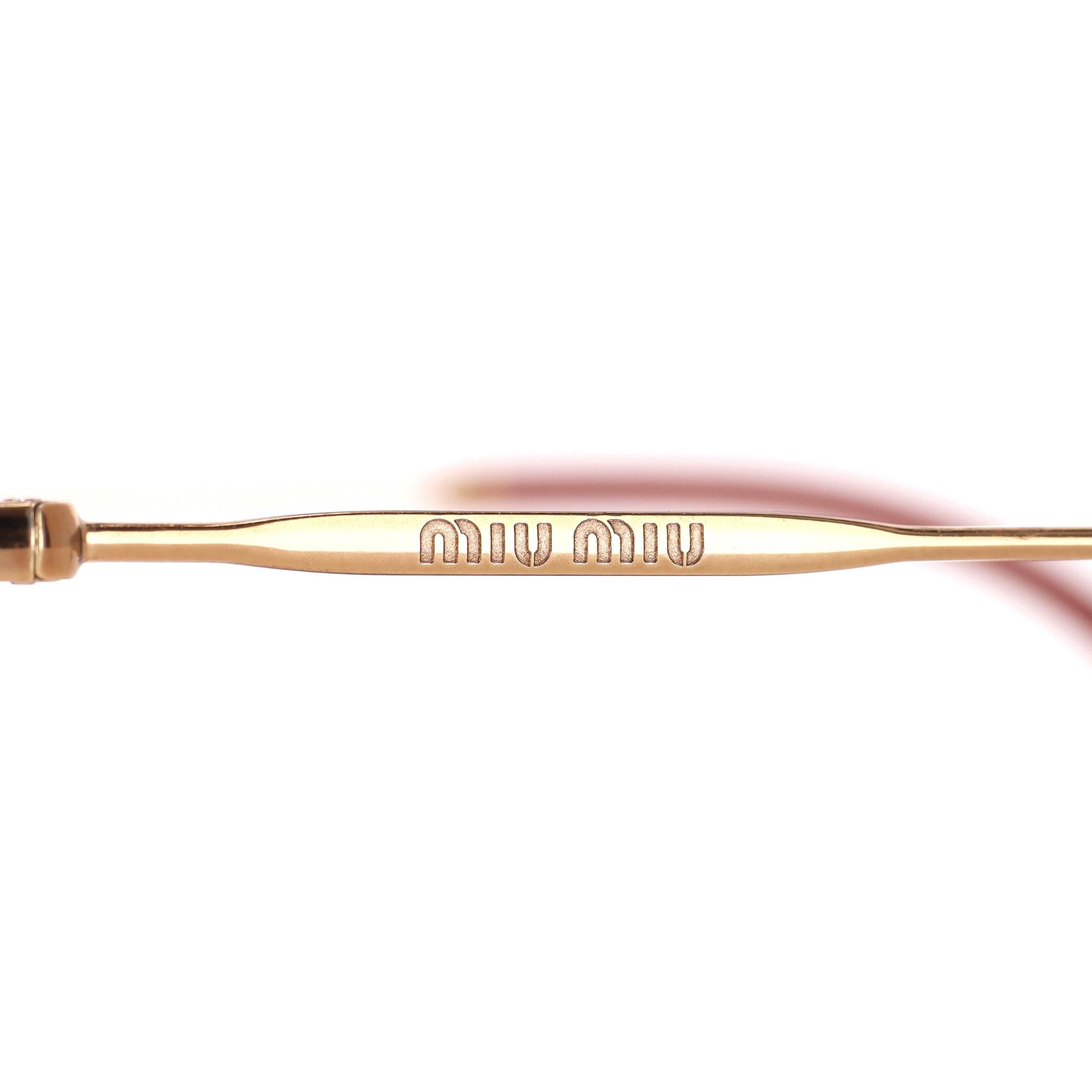 Miu Miu Velvet Pentagon-Shaped Sunglasses For Sale 1