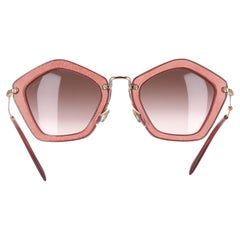 Miu Miu Velvet Pentagon-Shaped Sunglasses