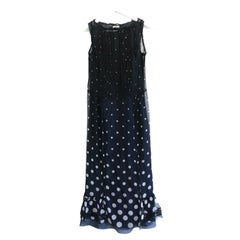 Miu Miu Vintage 90s Polka Dot Silk Tea Dress