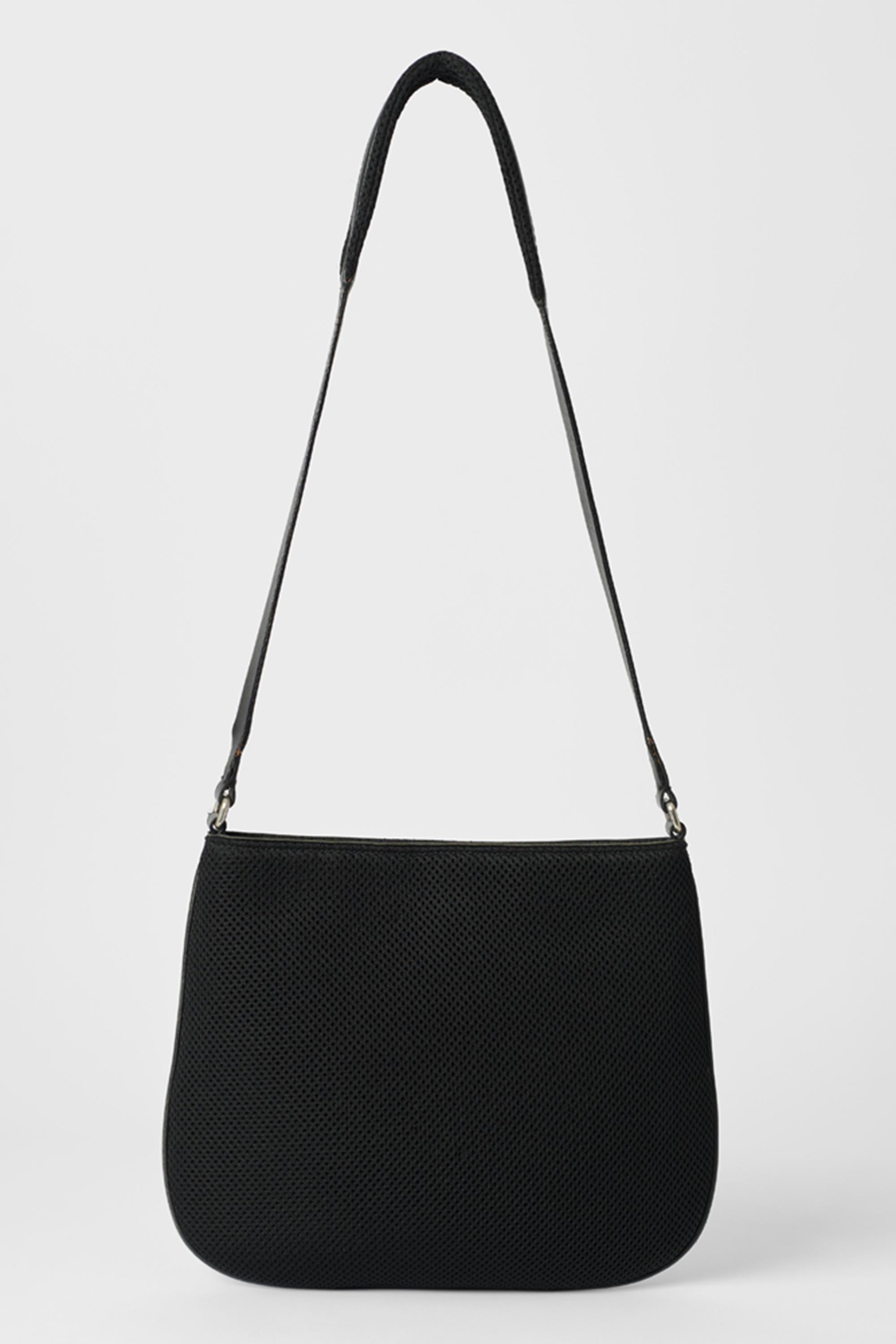 Miu Miu Vintage Black Leather & Neoprene Perforated Bag In Good Condition In London, GB
