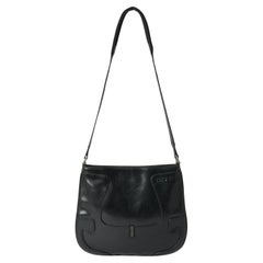 Miu Miu Vintage Black Leather & Neoprene Perforated Bag