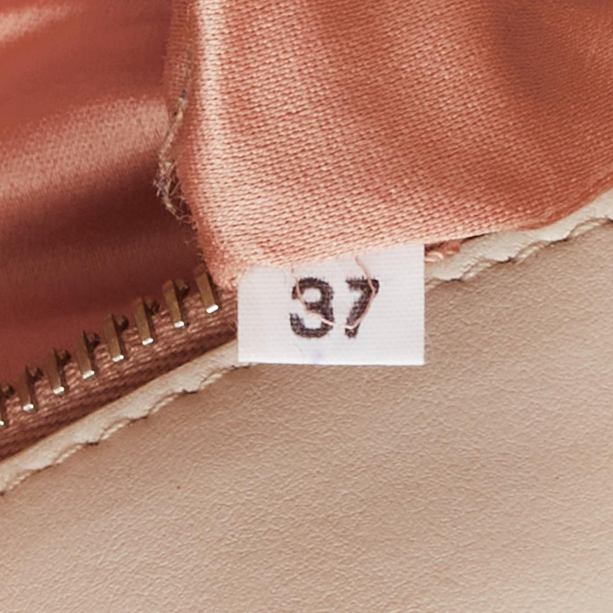MIU MIU Vintage pink lamb shearling white leather logo tote bag 7