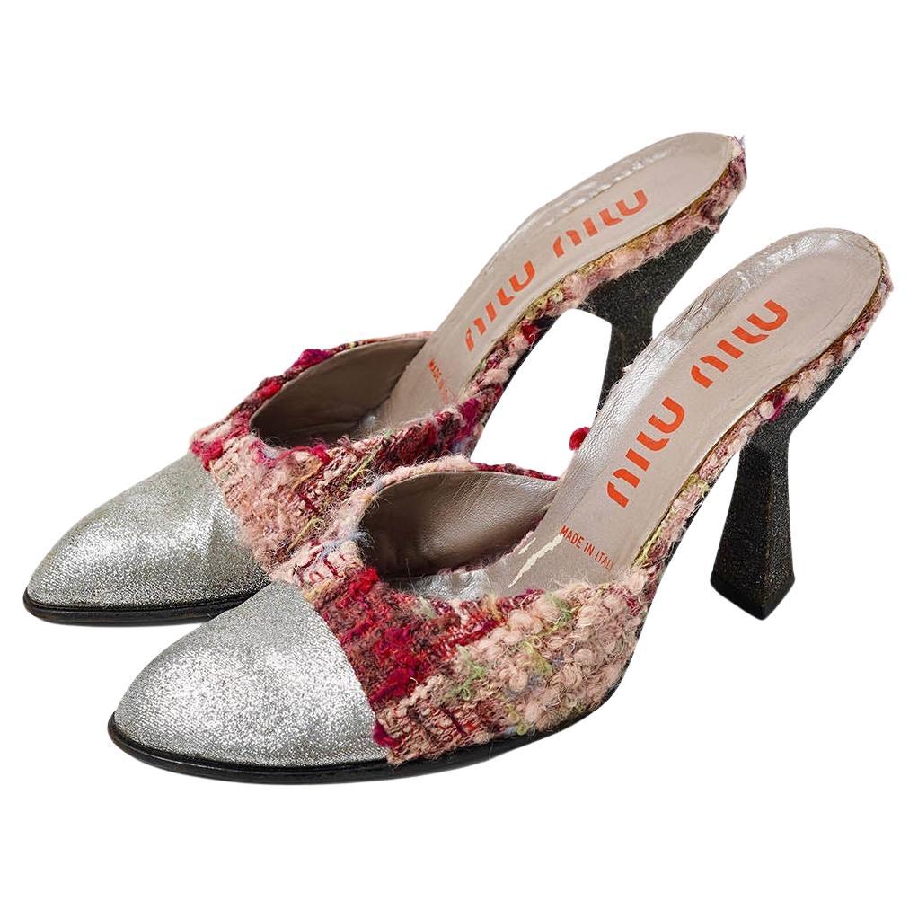 Miu Miu Vintage Spring/Summer 1998 Bouclé and Glitter Pointed-Toe