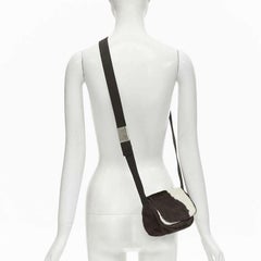 MIU MIU Vintage Y2K brown white cow print horsehair crossbody bag