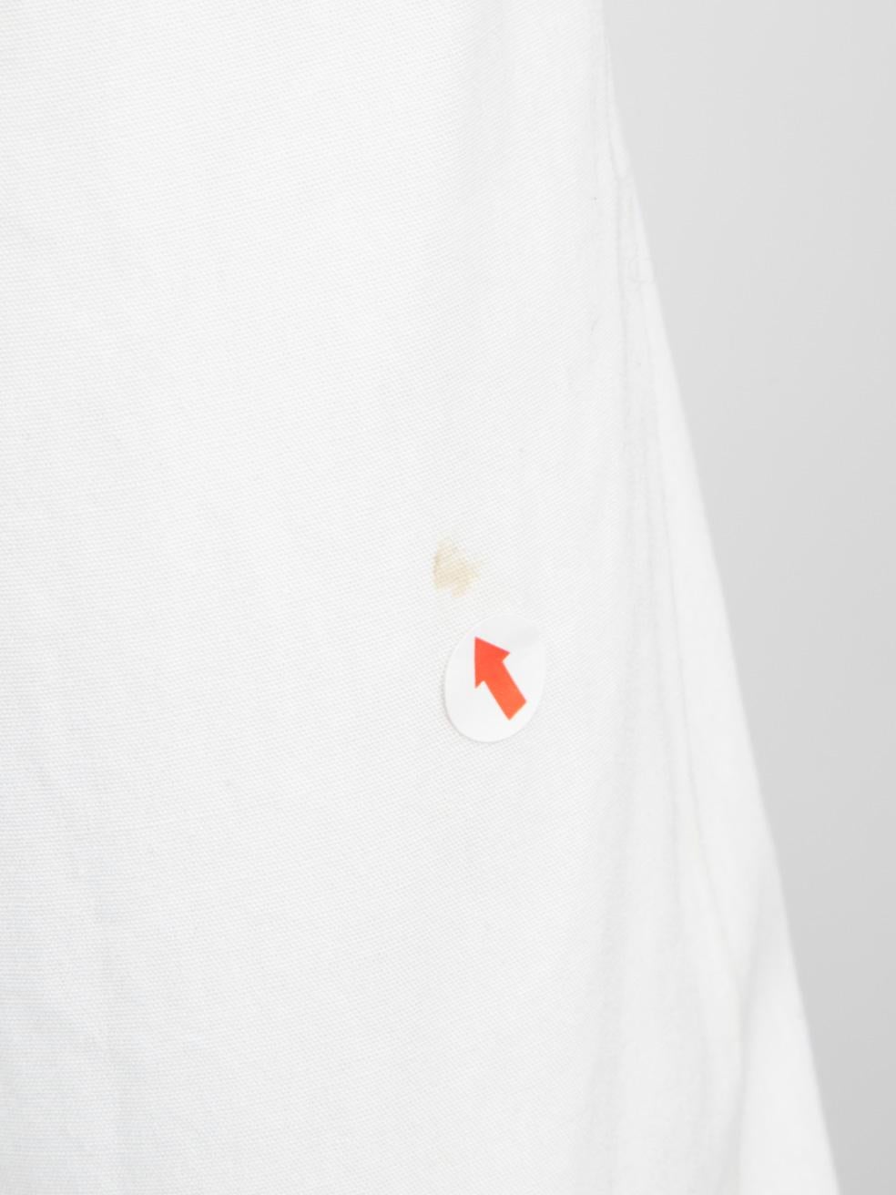 Miu Miu White Cotton Embroidered Collar Shirt Size S For Sale 1